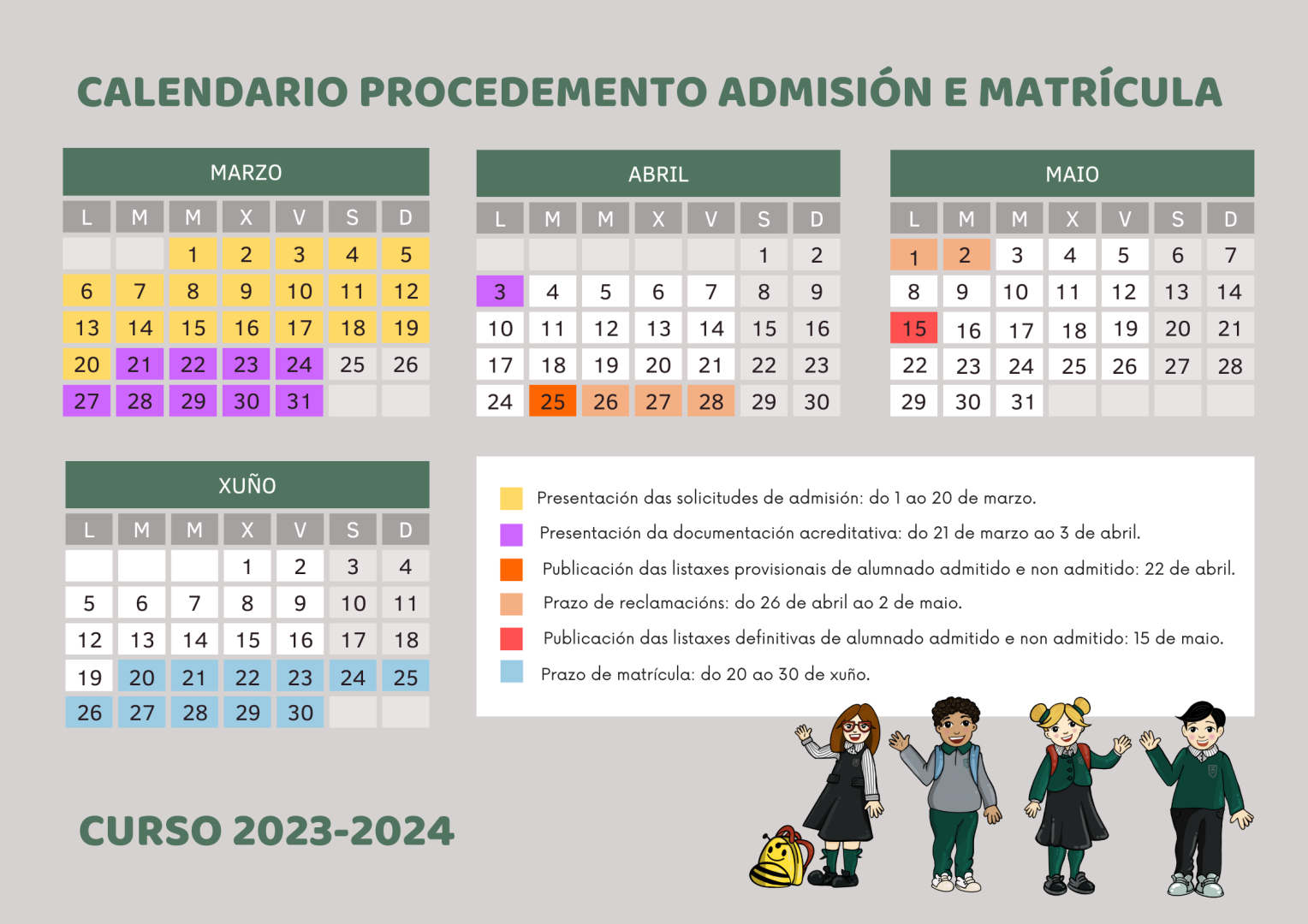 Proceso de admisión y matrícula para el curso 20232024 Colegio La